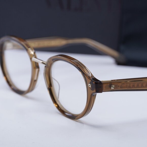 Valentino V-ESSENTIAL-IV VLX-132D Eyeglasses Brown 46mm Round Frame - Picture 2 of 10